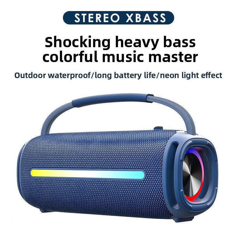 Bluetooth Speaker Waterproof - Haut-parleur intelligent Portable d'extérieur, double haut-parleur,