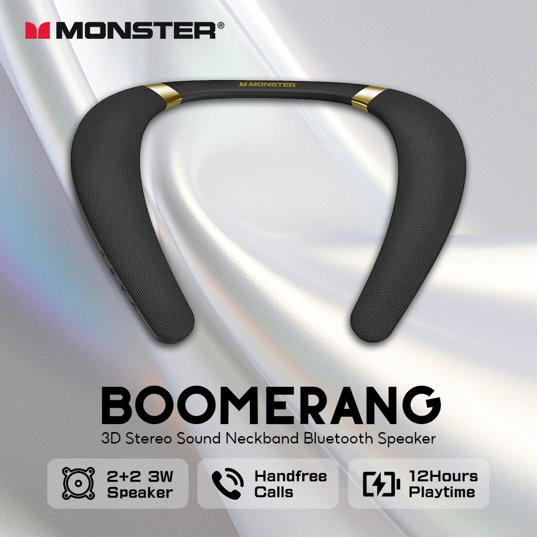 Bluetooth Speaker Waterproof - Nouveau haut-parleur Bluetooth Monster Boomerang à